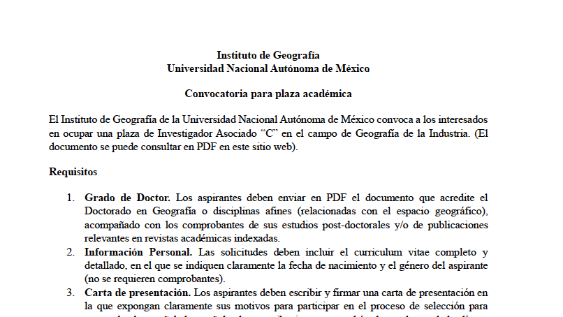 Convocatoria